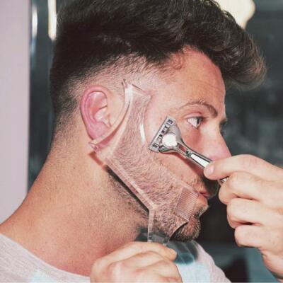 Herramienta para dar forma a la barba de los hombres para recortar el bigote