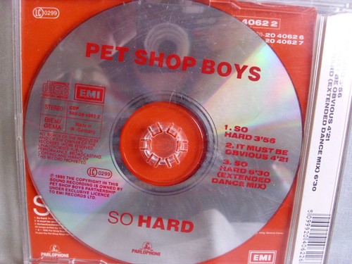 Pet Shop Boys- So Hard- 3-Track-CD- Made in W.-Germany- lesen - Picture 2 of 2