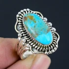 Turquoise Gemstone Handmade Solid 925 Sterling Silver Ring  Jewelry For  HR-480