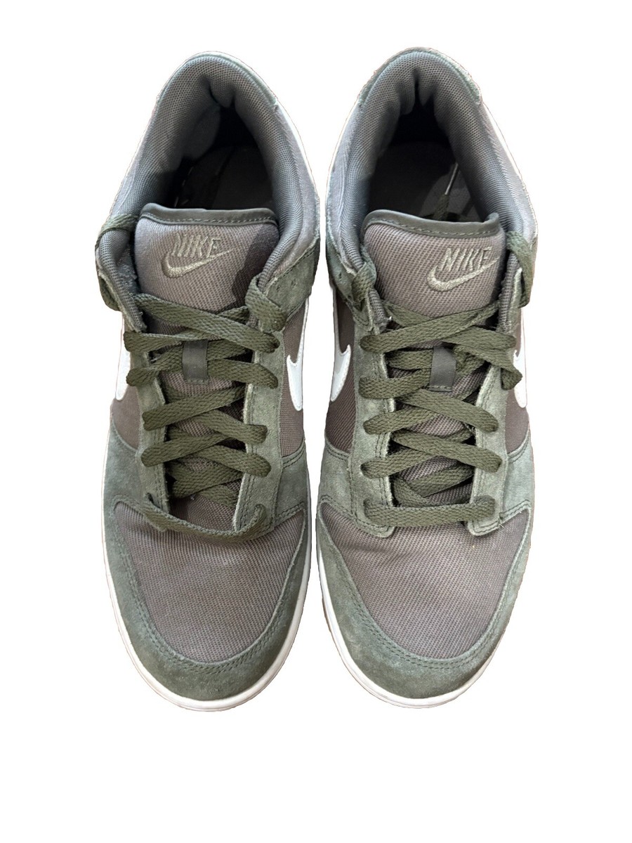 Mens Nike Dunk Low Canvas Cargo Khaki Olive Suede Brown  display picture 3