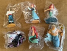 Disney Ariel Little Mermaid Set 6 NEW Figures PVC Movie Cake Topper Applause VTG
