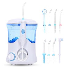 Portable Water Flosser Electric Oral Irrigator 600ML with 10 Adjustable 7 Tips