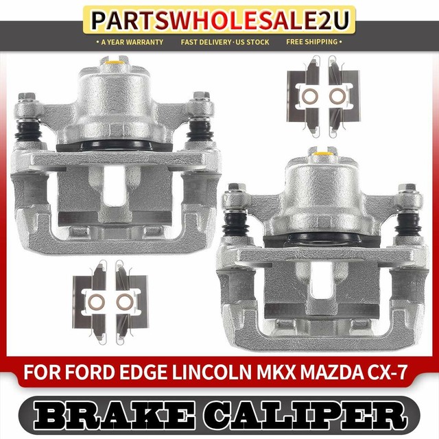 Front Left & Right Brake Calipers w/ Bracket for Ford Edge 20072010