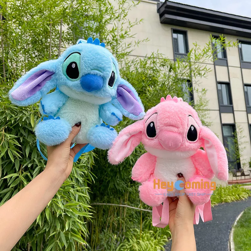 Cute Stitch Plush Backpack Anime Stuffed Doll Kawaii Stitch Kid School Bag  Gift