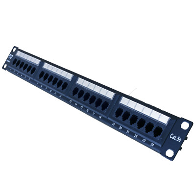 10 pack -CAT5E 24 PORT PATCH PANEL RACK MOUNT- w/Wire Management FREE SHIPPING! 