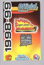 1998/99 SAINT JOHN FLAMES AHL HOCKEY POCKET SCHEDULE