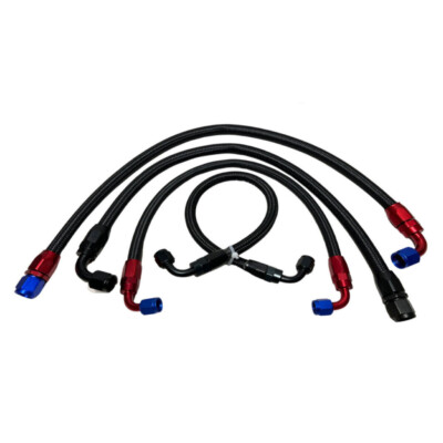 AN4 AN6 AN8 AN10 Nylon Braided CPE Fuel Hose Oil Fuel Gas Line with CPE Fitting