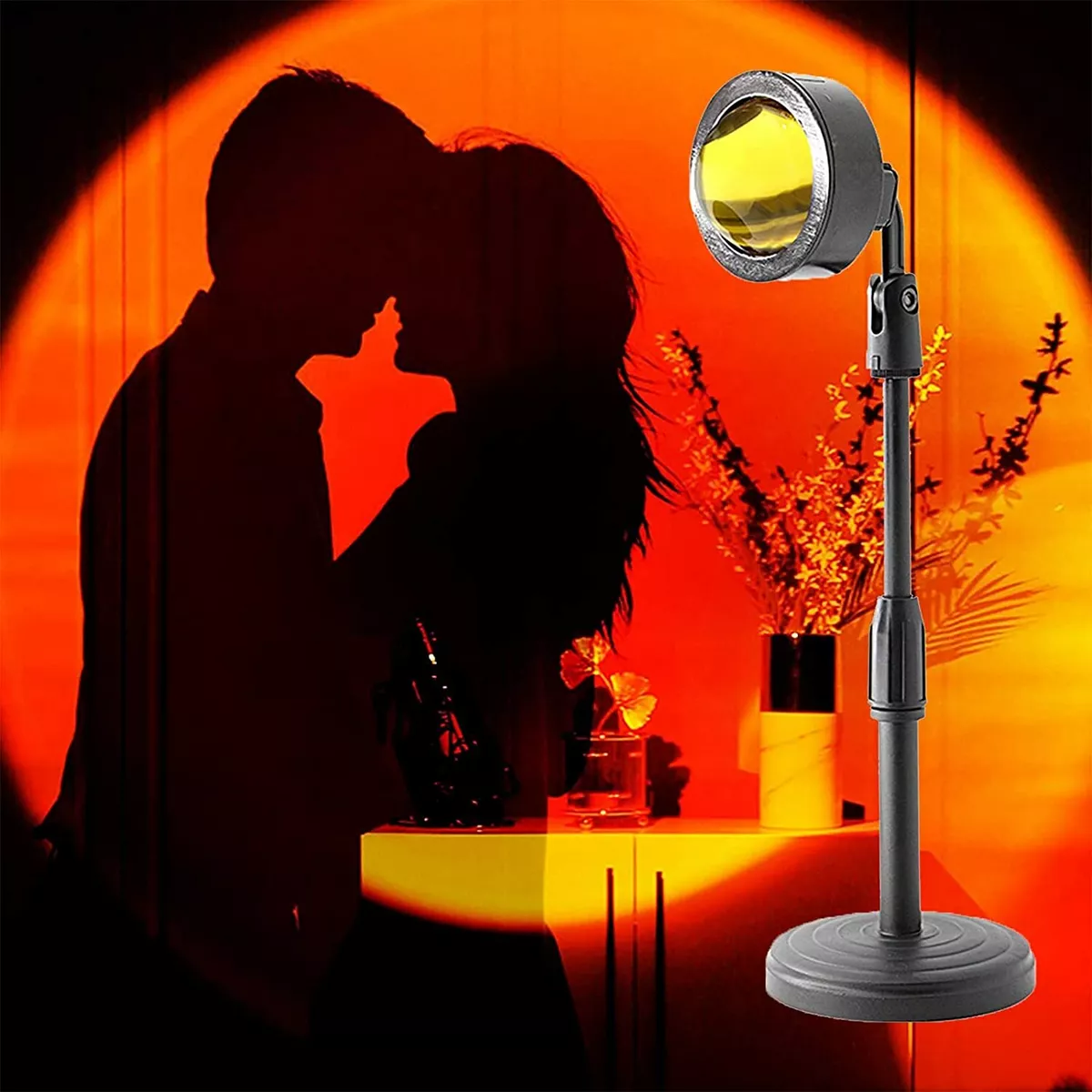 Sunset Lamp Projector,240 Degree Rotation Sunset Light,Romantic Visual Led  Light