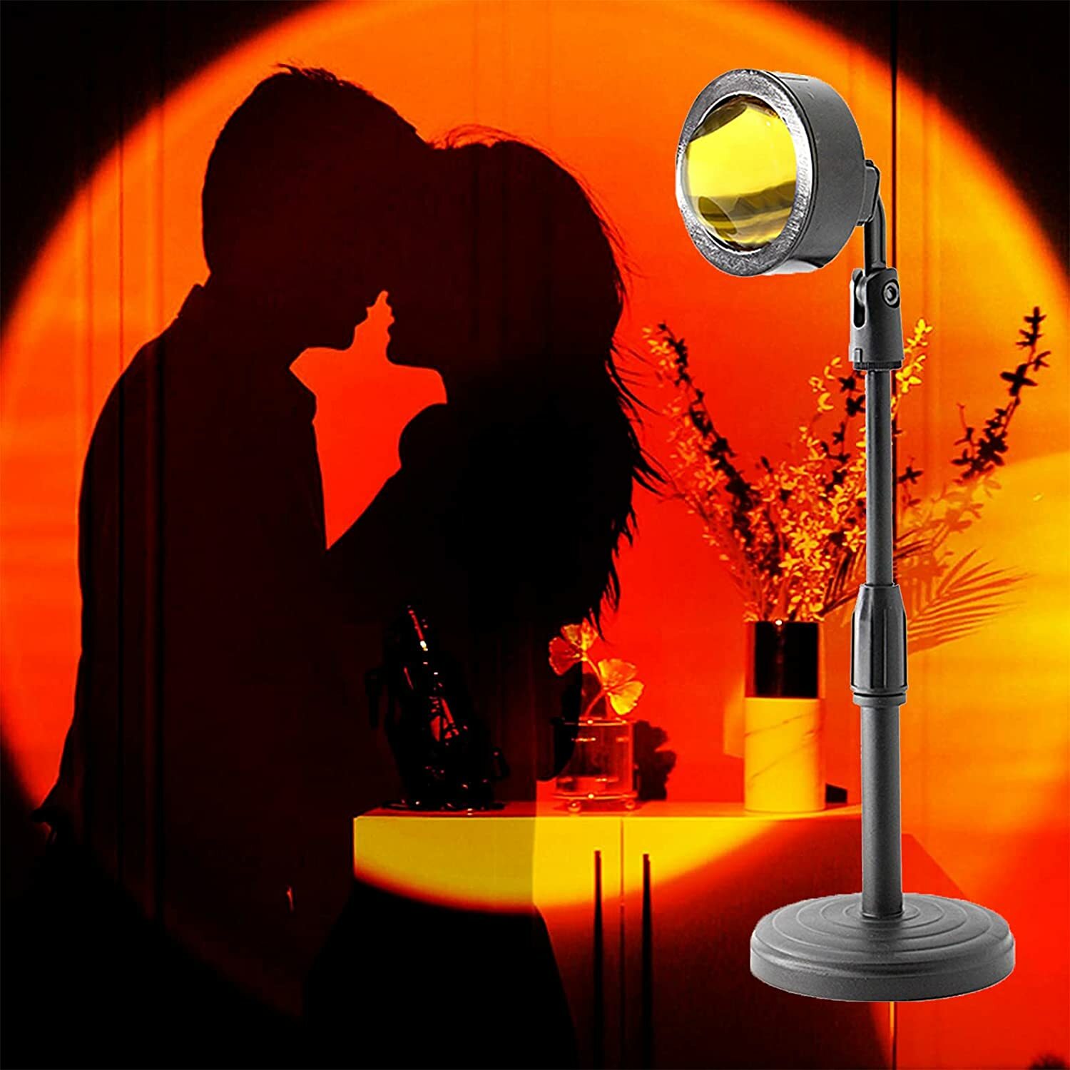Sunset Lamp Projector,240 Degree Rotation Sunset Light,Romantic Visual Led Light-image