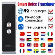 Intelligent Translator Tragbar Übersetzer 42 Sprachen Echtzeit Sprachübersetzer