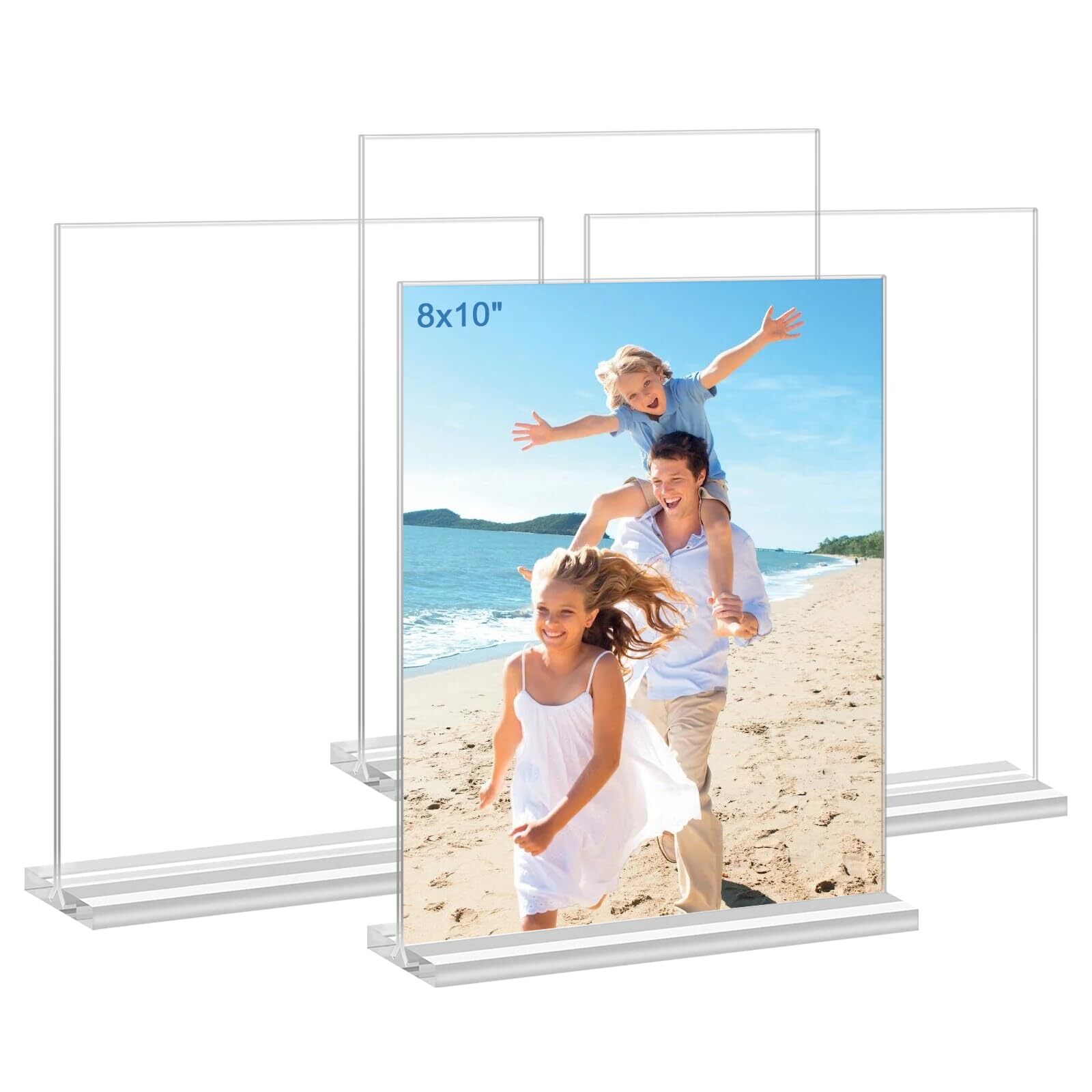 Acrylic Picture Frames 8x10 inches, 4 Pack Clear Plastic Picture Frames Holde...-image