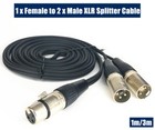 Y Adapter One 1 x Female to Two 2 Male XLR Splitter Cable Lead Dual DMX 0.5M 3M
