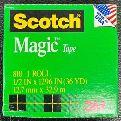 ( 6 Pack ) 3M Magic Scotch Tape Matte Finish 810 1/2 In. x 36-Yds Quantity Value