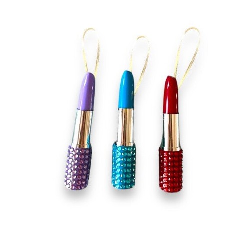 Set 3 Ornamenti Rossetto - Bellissimi Cosmetici Donna Hip Punk Moda Retrò - Foto 5 di 6