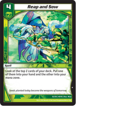 Kaijudo X1 REAP AND SOW Common #52/55 4EVO - Evo Fury 2012 - DUEL MASTERS TCG NM