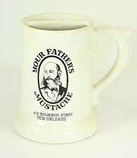 YOUR FATHER'S MUSTACHE Bourbon St New Orleans Vintage Ceramic Barber Shaving Mug