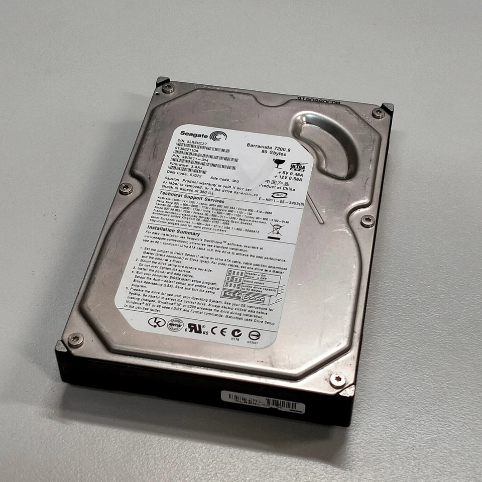 Seagate Barracuda 80GB 3.5" IDE HDD ATA/100 7200 RPM 2MB ST3802110A 9BD011-304 - Image 3 of 4