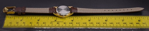 Vtg ARMITRON GARFIELD The Cat Watch Women Gold Tone Leather NEW BATTERY & BAND - Picture 10 of 10
