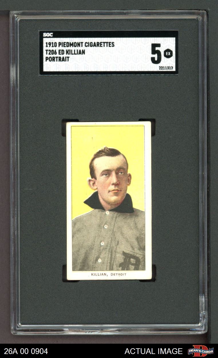 1909 T206 Ed Killian Portrait Tigers VARIATION SGC 5 - EX