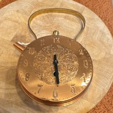 Copper Teapot Shaped Mechanical Wall Clock Me...
