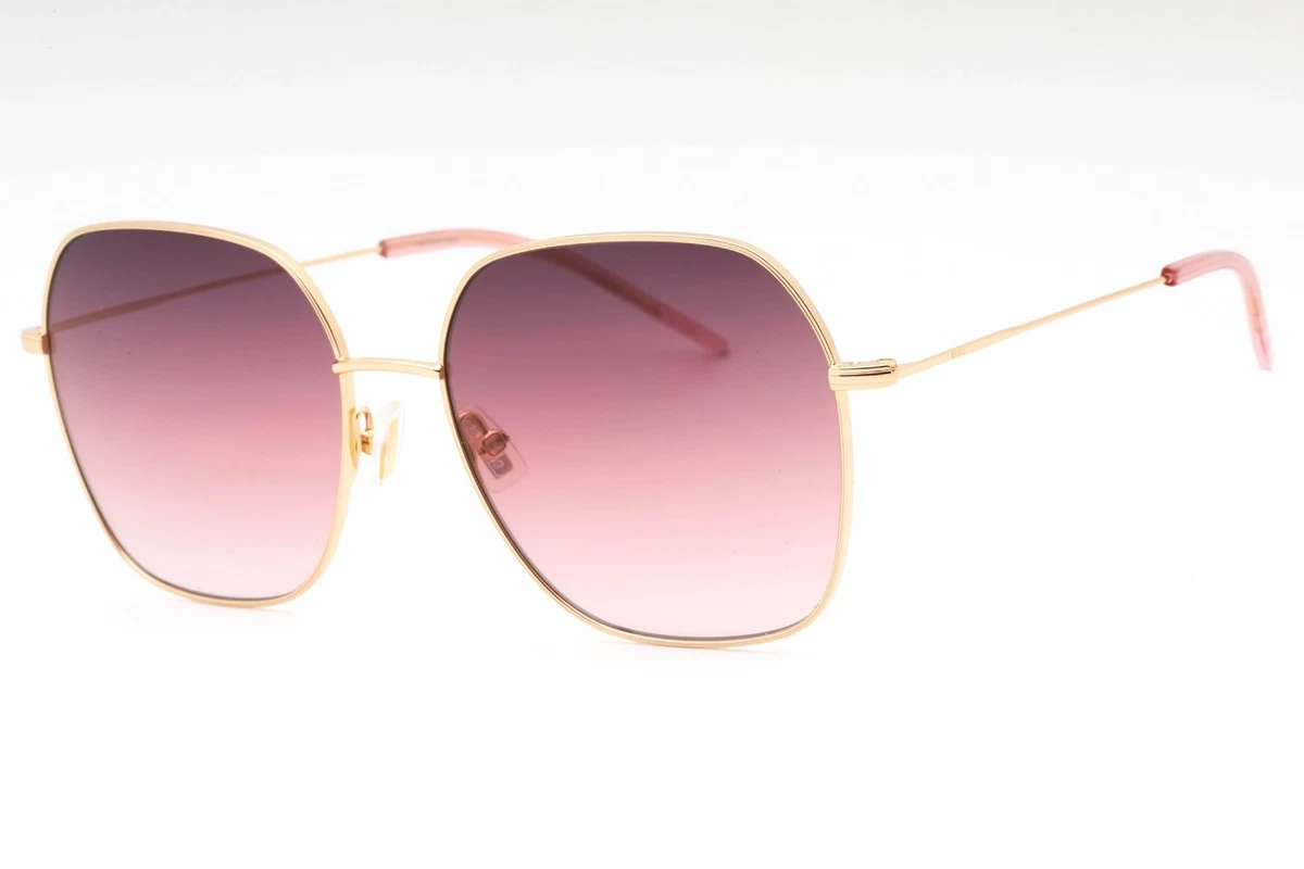 Vintage Hugo Boss Y2K Pink Rose Gold Sunglasses HB11892 62-16 EUC Italy Shop HIGH PROFILE Square Y2K Vintage Fashion Sunglasses  main image 3