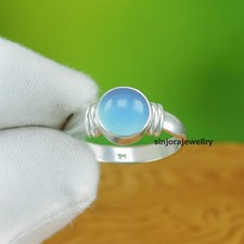 Chalcedony Gemstone 925 sterling silver handmade Gift Ring US size 5 to 13