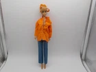Vintage Barbie 7822 Denim Jeans ,Orange Raincoat & Hat Set - 1974 Best Buy