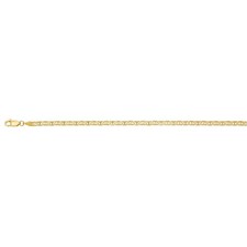 14k solid yellow gold flat marine link 20inch...