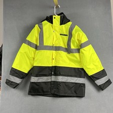 Portwest Jacket Mens Medium Hi-Vis Full Zip Reflective Construction Workwear