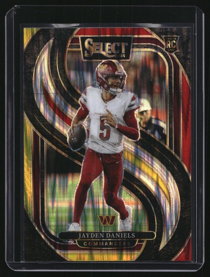 2024 Panini Select #112 Jayden Daniels Black & Red Prizm Shock 2024 Panini Select #112 Jayden Daniels Black & Red Prizm Shock