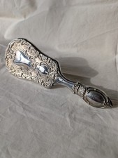 Vintage Silver Plated Hairbrush – Ornate Victorian Style Repoussé –