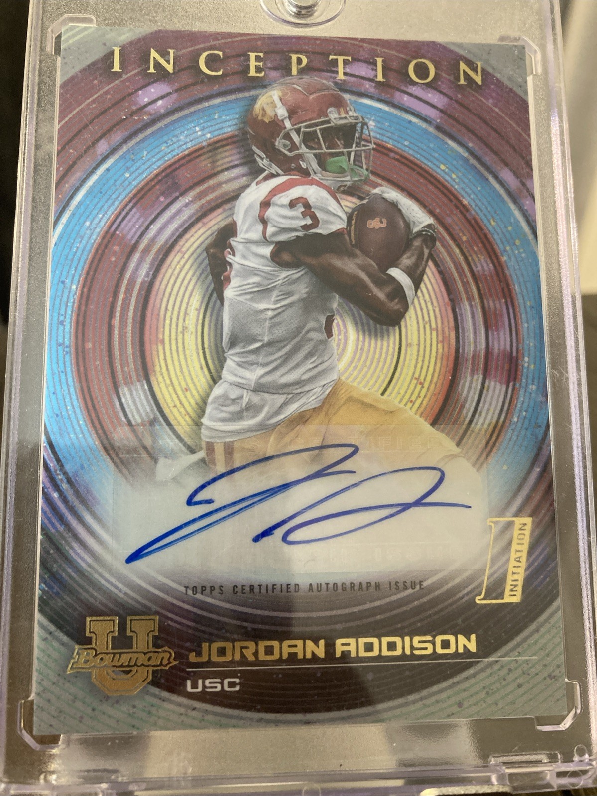 2022-23 Bowman Inception University Jordan Addison BIA-JAN Rookie Autograph