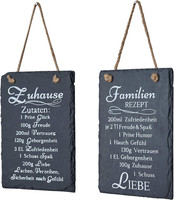 2Er Set Wandbilder SprüChe 15X20Cm Rezept Schilder Schiefer Schiefertafel Deko W