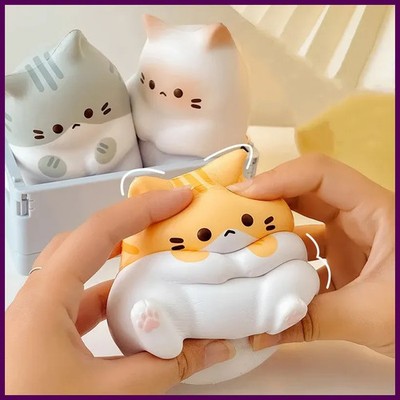 Cute Cat Stress Relief Squishy Toy PU Slow Rising Squeeze Antistress Ball.