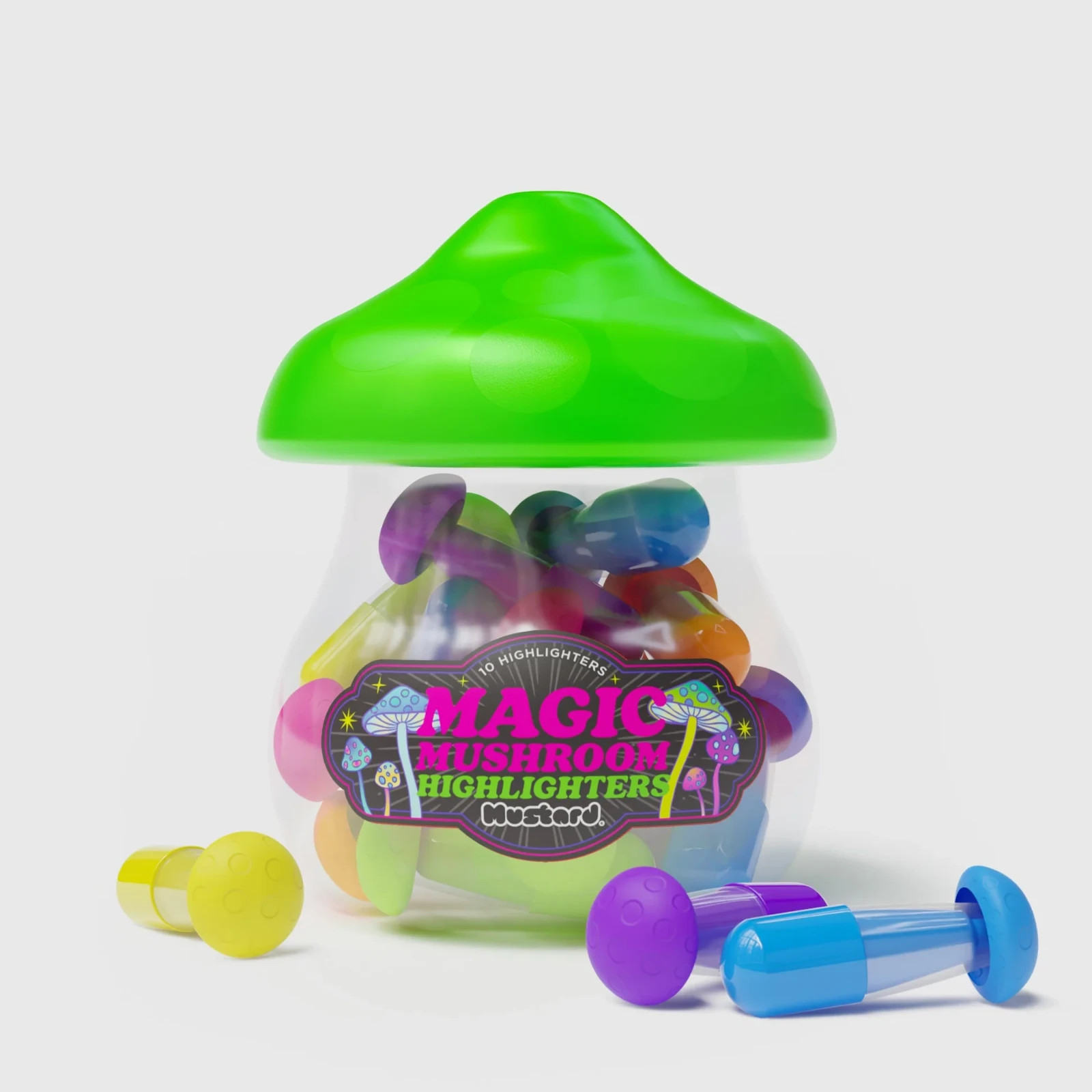 Mustard Magic Mushroom Highlighters Perfect for Stationery Office Home work