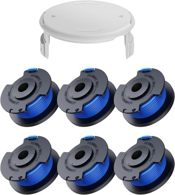 Eventronic String Trimmer Line Compatible with Ryobi 6 Spools & 1 Cap 