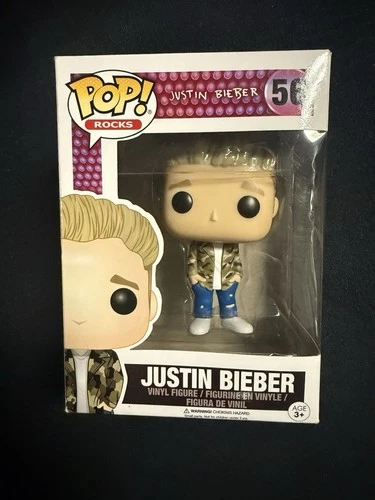 Justin Bieber Funko Pop! Rocks #56 Vaulted 2017 Near Mint w/ Pop Protector
