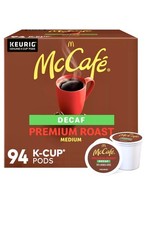 McCafe Decaf Premium Roast K-Cup Coffee Pods 94 ct. Free/Fast Shipping. New 