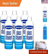 Streak-Free Glass Cleaner with Foaming Spray - 19 oz, Pack of 6 for Home  Auto