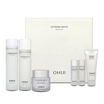 OHUI Extreme White Skincare Set Toner Emulsion Cream 6-teiliges Radiance Box Set
