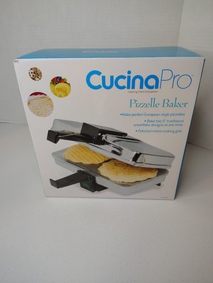 CucinaPro Pizzelle Baker Electric Pizzelle Cookie Maker Nonstick Iron