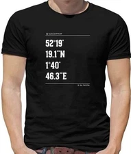 Surfing Coordinates Southwold Mens T-Shirt - Surf - Surfer - Beach - Board - Sea