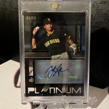 CJ Abrams 2020 Bowman Platinum Cut Autographs #PCA-CA Die-Cut Auto /50