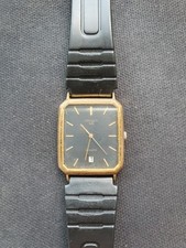 Vintage Orient VX Tank Black Dial Gold Plated...