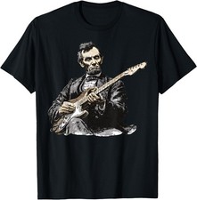 Abraham Lincoln Abe Lincoln Playing Guitar Retro Vintage T-Shirt
