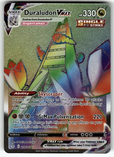 Duraludon VMAX (Secret) 219/203 SWSH07: Evolving Skies NM Pokemon Card TCG