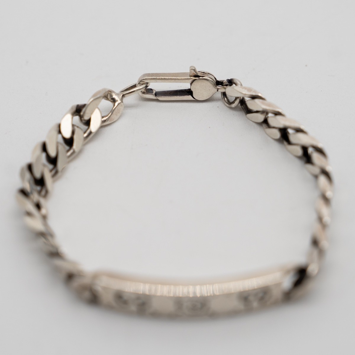 size 16 Gucci Sterling Skull Ghost 925 Silver Bracelet Link | eBay