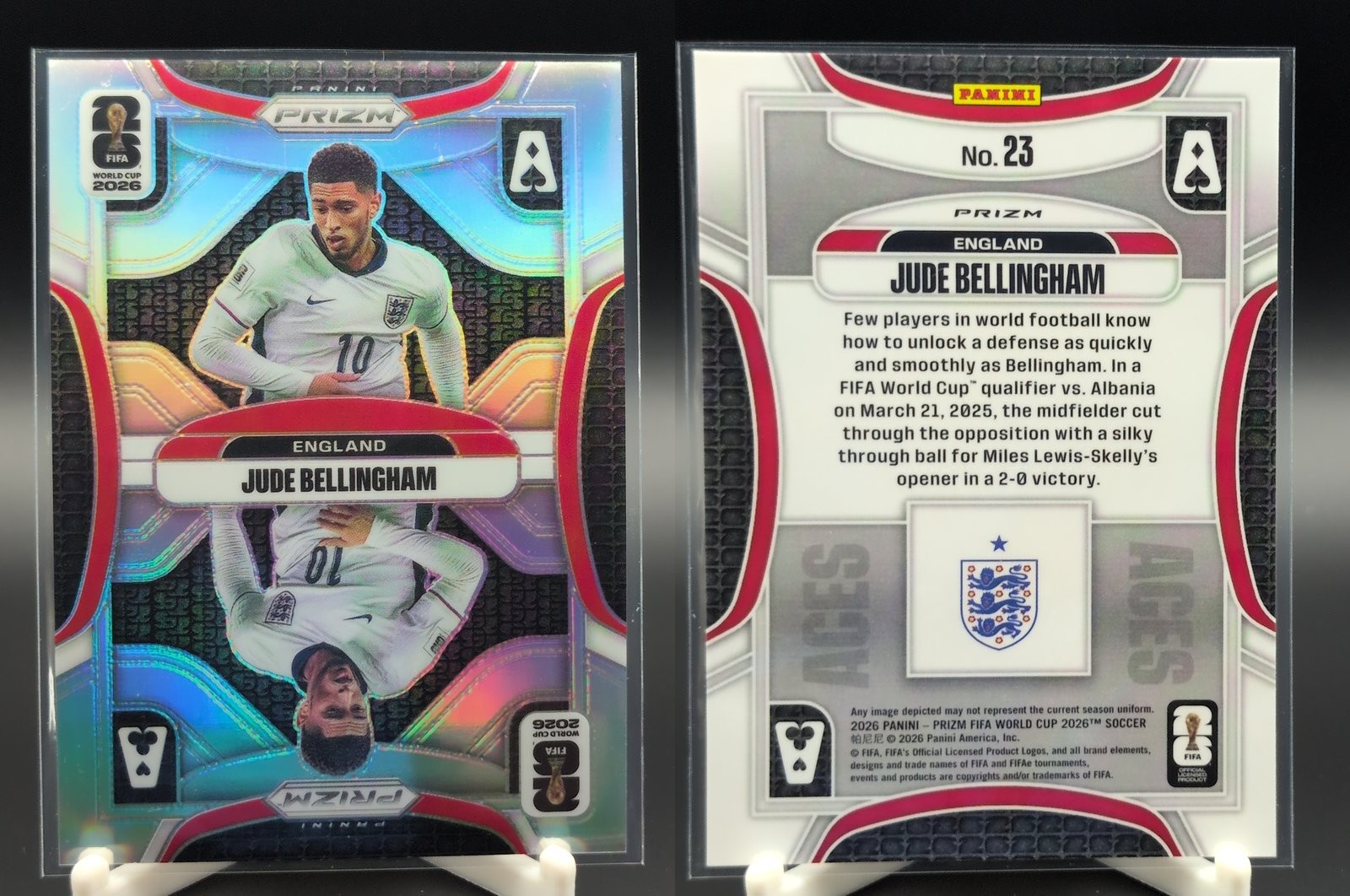 2026 Panini Prizm World Cup JUDE BELLINGHAM #23 NM view 3