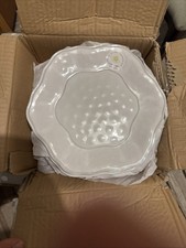 TarHong White Melamine Plates – Savino Style – 22 cm – Light, BPA-Free Set of 16