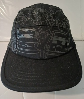 Fiat 500 Capi schwarz Neu 5-Panel verstellbar aus Baumwolle